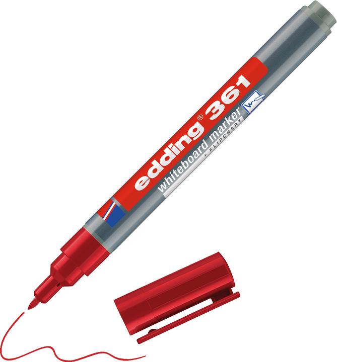 Actual product image Edding Whiteboard Marker 361 (Red, 1 mm, 1 x)