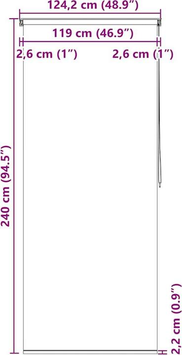 Actual product image VidaXL Nemanja (240 x 120 cm)