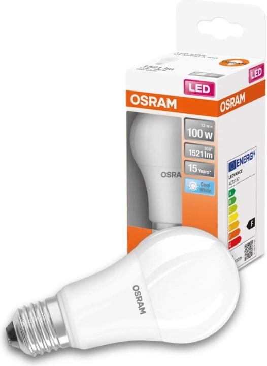 Actual product image Osram Star Classic A (E27, 13 W, 1521 lm, 1 x, F)