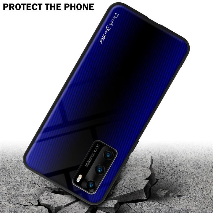 Produktbild Cadorabo TPU Gestreiftes Glas Cover (Huawei P40)