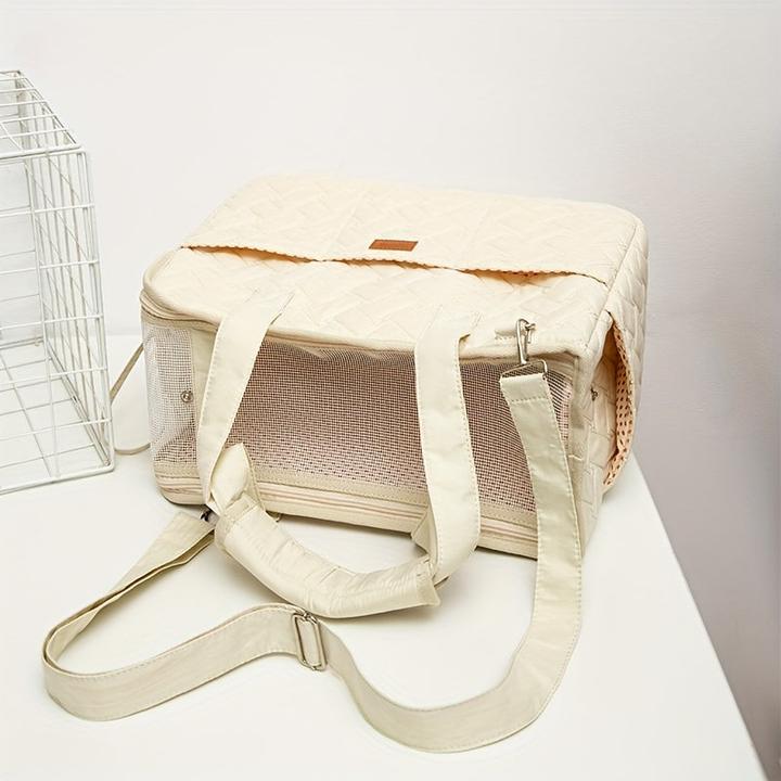 Actual product image Alopini Portable cat and dog backpack for going out, made of canvas, breathable, light and soft travel (Breathable)