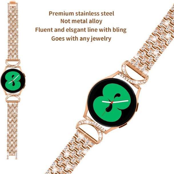 Actual product image MU Style GH Series Glitter Stones Metal Replacement Bracelet (20 mm, Metal alloy)
