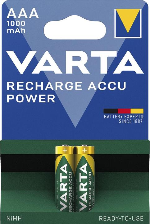 Varta Recharge Accu Power (2 Stk., AAA, 1000 mAh)