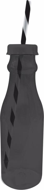 Produktbild Zak! Soda Flasche m. Trinkhalm 70cl, schwarz/weiss (0.70 l)