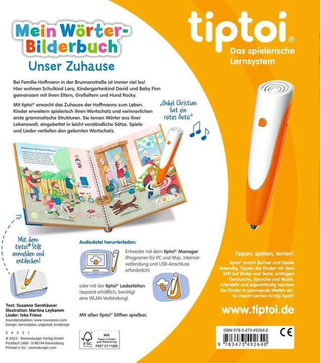 Produktbild tiptoi Mein Wörter-Bilderbuch: Unser Zuhause (Deutsch, Inka Friese, Susanne Gernhäuser, Martina Leykamm, 2022)