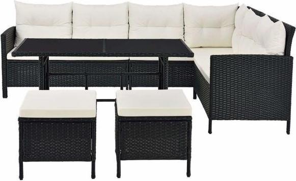 Image du produit Juskys Lounge en poly rotin Manacor avec salon de jardin
