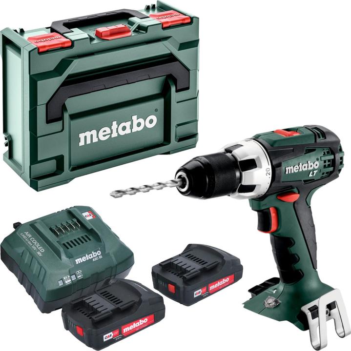 Image du produit Metabo BS 18 LT Perceuse-visseuse sans fil 18 V 60 Nm + 2x batterie 2,0 Ah + chargeur + metaBOX (Fonctionnement sur batterie)