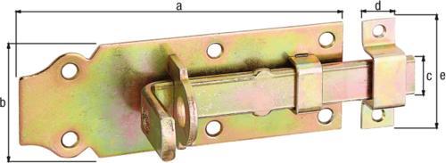 Immagine prodotto GAH Catenaccio con occhiello da 120 mm, zincato, con EAN (1 pz.)