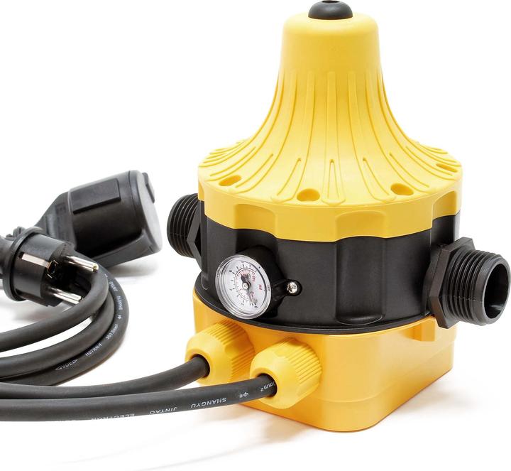 Actual product image Wiltec Pressure Switch EPC-5 230V with 2 Cables for Domestic Waterworks & Pumps with Dry-Run Protection (Domestic water pump)