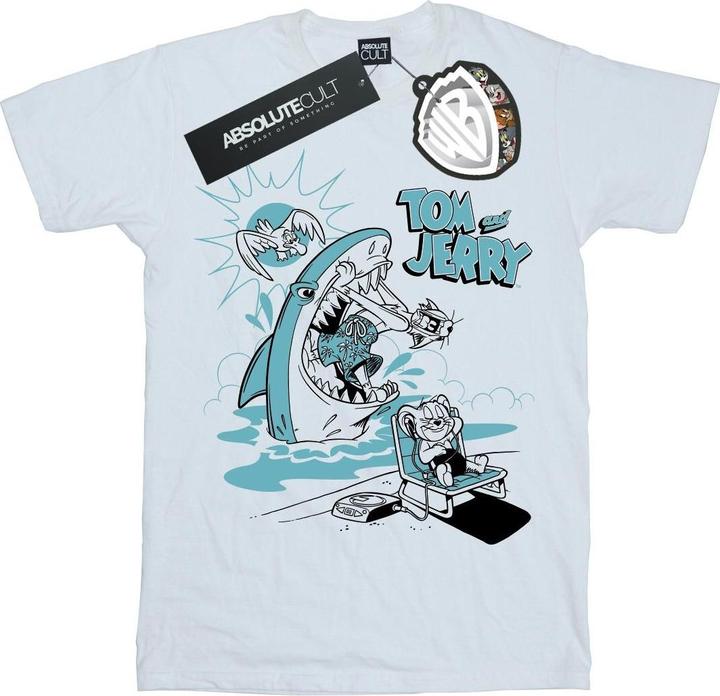 Actual product image Tom & Jerry Mens Summer Shark T-Shirt (5XL)