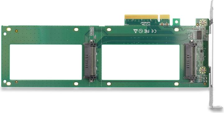 Actual product image Delock PCI Express 4.0 x8 card to 2 x internal U.2 NVMe SFF-8639