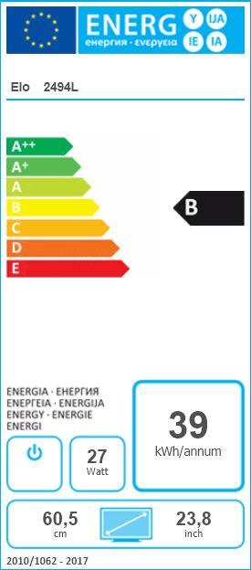 Energy Label ēlo ET2494L IntelliTouch Dual Touch (1920 x 1080 pixels, 23.80")