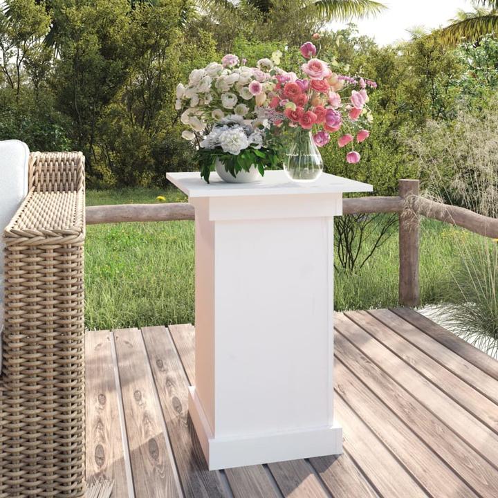 Produktbild VidaXL Blumenständer Weiss 40x40x60 cm Massivholz Kiefer,Farbe