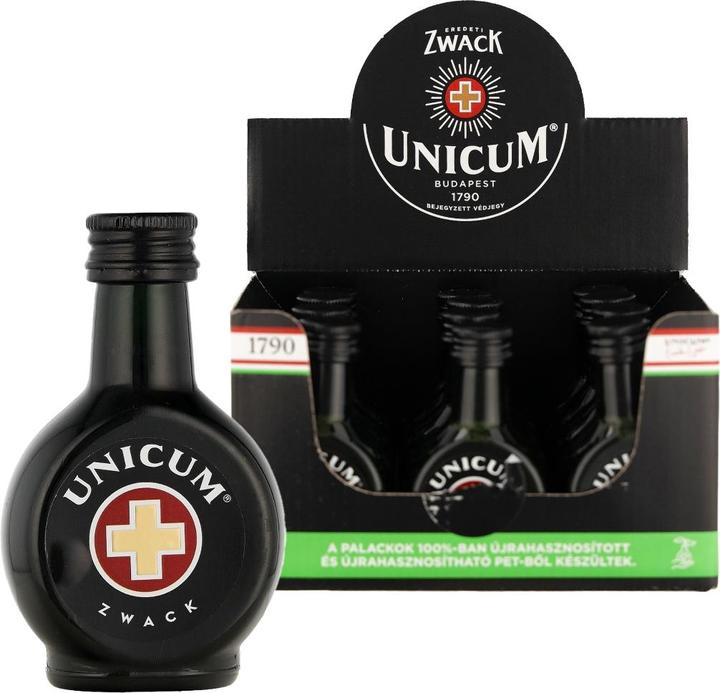 Produktbild Zwack Unicum Minis der bittere Kräuterlikör
