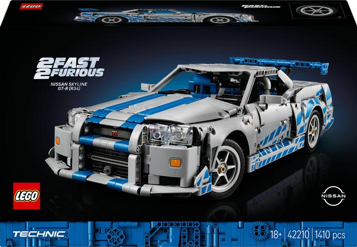 LEGO 2 Fast 2 Furious Nissan Skyline GT-R (R34) Flitzer (42210, LEGO Technic)