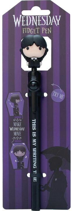 Actual product image Blue Sky Mercredi - Stylo à bille de Mercredi Addams (Black, 1 x)