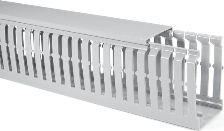 Image du produit HellermannTyton Goulotte de câblage fendue HF HELADUCT, 25 x 25mm, 2m, ABS/Polycarbonate (PC), Gris (200 cm)