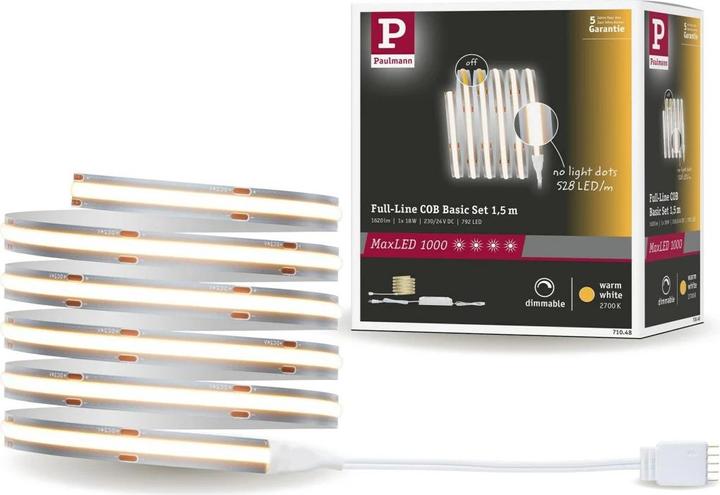 Produktbild Paulmann MaxLED 1000 Full-Line COB Stripe Set (Warmweiss, 150 cm, Indoor)