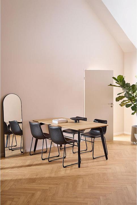 Produktbild AC Design Cadiz Esstisch Basel-Stoff, beige 24, Sockel aus (160 x 90 x 75 cm)