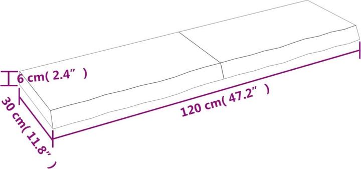 Immagine prodotto VidaXL Oak Nature (120 x 30 x 6 cm)