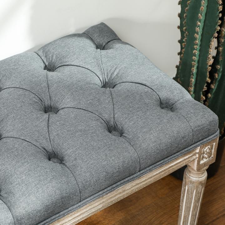 Actual product image Homcom Vintage-style upholstered bench (81 cm)