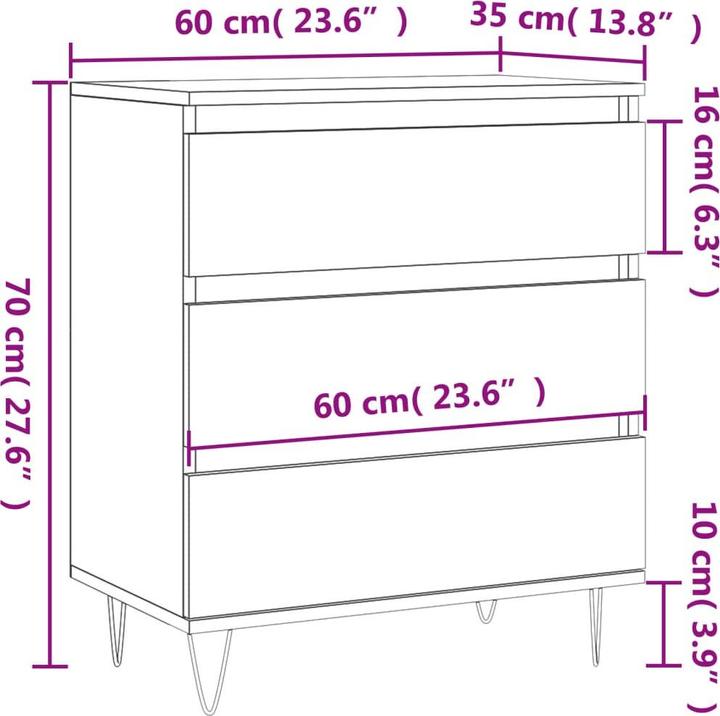 Image du produit VidaXL Chloe (60 x 35 x 70 cm)