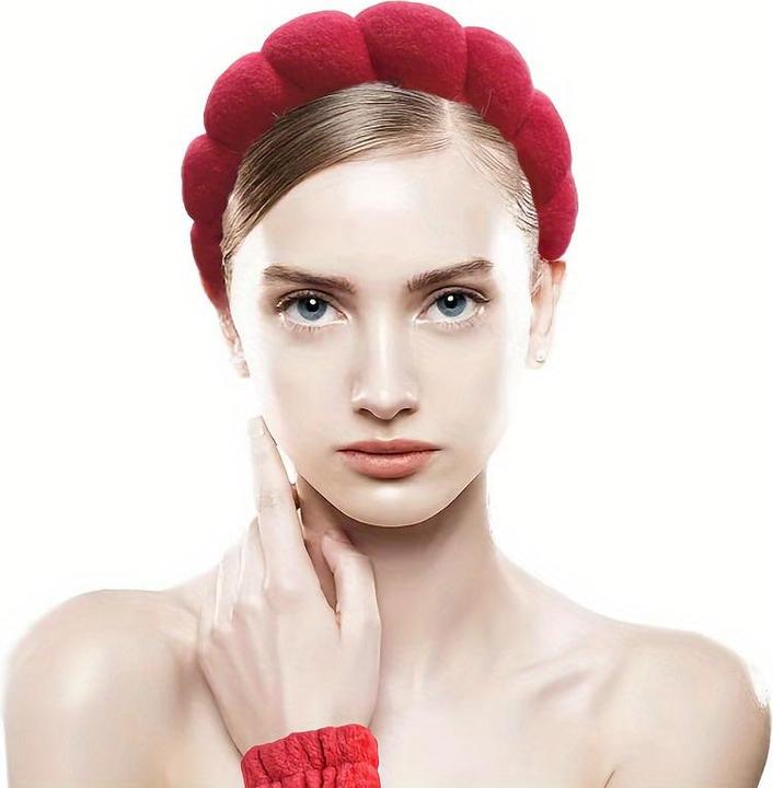 Immagine prodotto Alopini Set di 6 pezzi/set di fascia per capelli SPA, fascia per capelli spa, braccialetto di velluto con