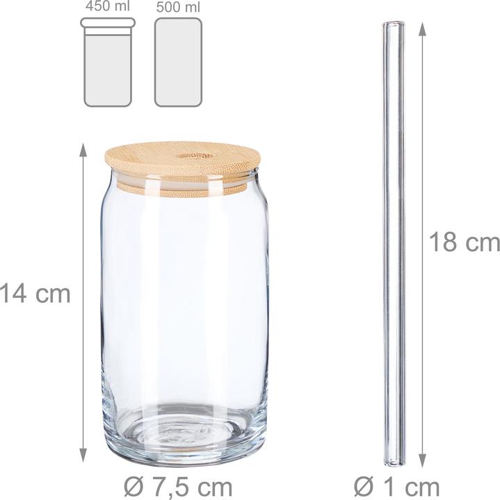 Image du produit Relaxdays 4x Trinkgläser (0.45 l, 4 x)