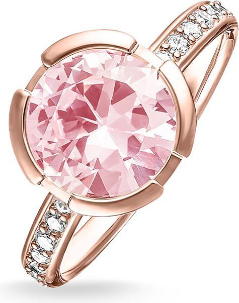 Produktbild Thomas Sabo Ring rosa Zirkonia rosè vergoldet TR2037-633-9 (54, 925 Silber)