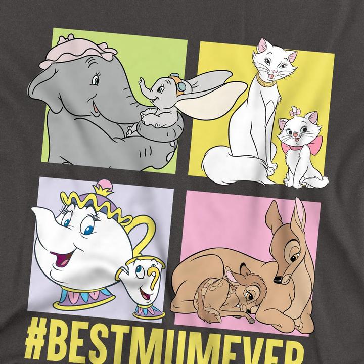 Actual product image Disney Unisex Adult Bestmumever Dumbo & Bambi Mothers Day T-Shirt (S)