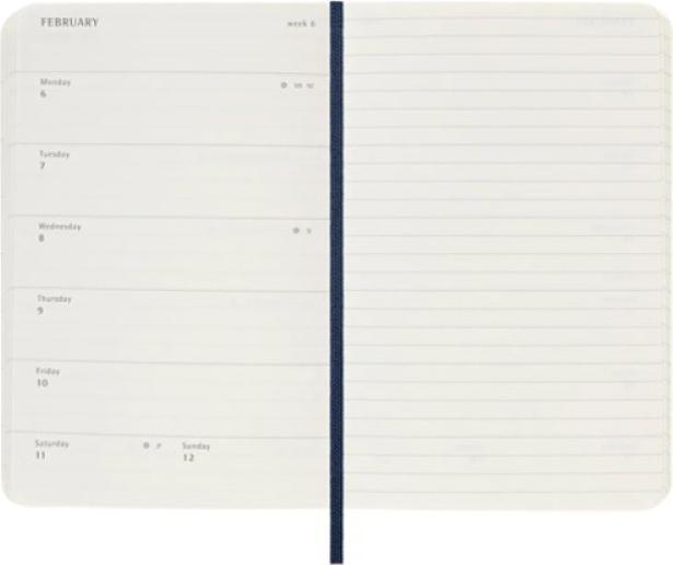 Produktbild Moleskine 12 Monate Wochen Notizkalender 2024, Pocket/A6, Saphir (9 x 14 cm, Harter Einband, Englisch)