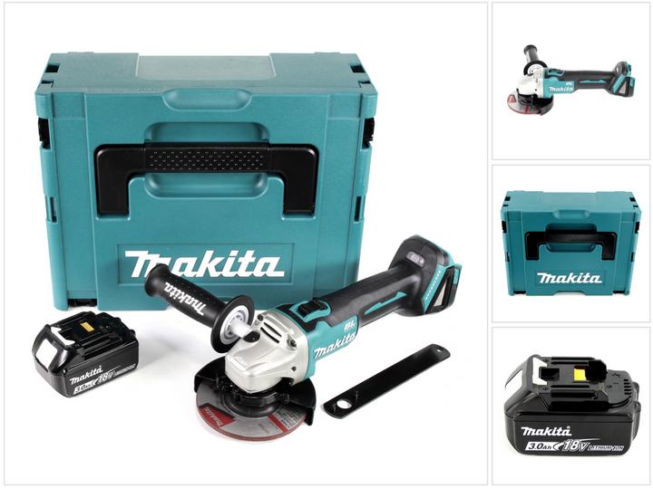 Image du produit Makita DGA 504 F1J 18 V 125 mm brushless Meuleuse sans fil + Coffret MAKPAC + 1x Batterie BL (125 mm)