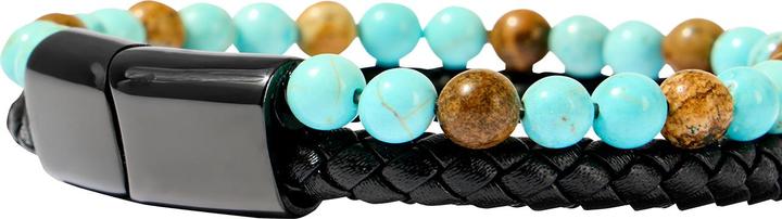 Actual product image Joe Browns Double Layered Braided Leather Bracelet