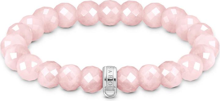Produktbild Thomas Sabo Charm Armband Rosenquarz Beads oval (15 cm, Silber 925)