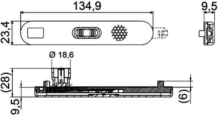 Actual product image Hella Side marker light LED for DAF MAN NEOPLAN HYMER VISEON NOGE