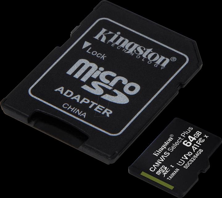 Produktbild Kingston Canvas Select Plus (64 GB, microSDXC, U1, UHS-I)