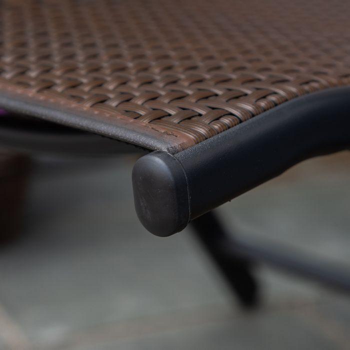 Immagine prodotto Swisshandel24 Sedia da giardino in polyrattan con schienale pieghevole Sedia pieghevole regolabile a 7 livelli