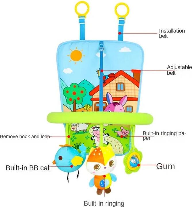 Image du produit Activity Board Siège auto bébé Jouet pour centre d'activités Early Kick Play Jouet remorque bébé poussette