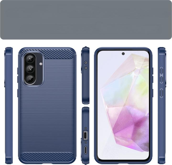 Produktbild Cover-Discount Galaxy A36 / A56 5G - Metall Carbon Look Hülle (Samsung Galaxy A56, Samsung Galaxy A36)