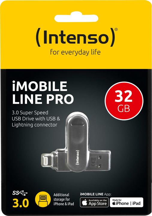 Actual product image Intenso iMobile Line PRO (32 GB, USB-A, Lightning, USB 3.0)