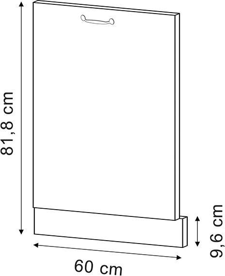 Actual product image Vichy Geschirrspülblende R-Line, Weiss Hochglanz/Weiss, 60 cm ohne Arbeitsplatte