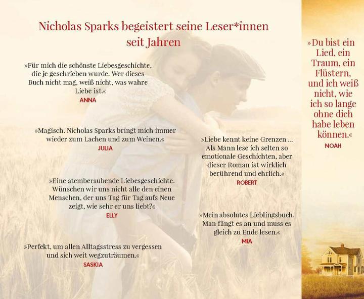 Image du produit Wie ein einziger Tag (Allemand, Nicholas Sparks, 2021)