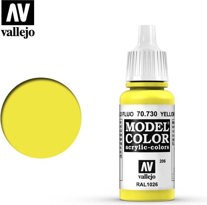 Immagine prodotto Vallejo VAL-70.730 - Vernice acrilica Model Color - Giallo fluorescente, 17 ml (Giallo fluorescente, 17 ml)