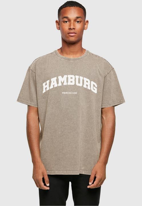 Actual product image Merchcode Hamburg Wording - Acid Washed Oversize Tee - 113015 (S)