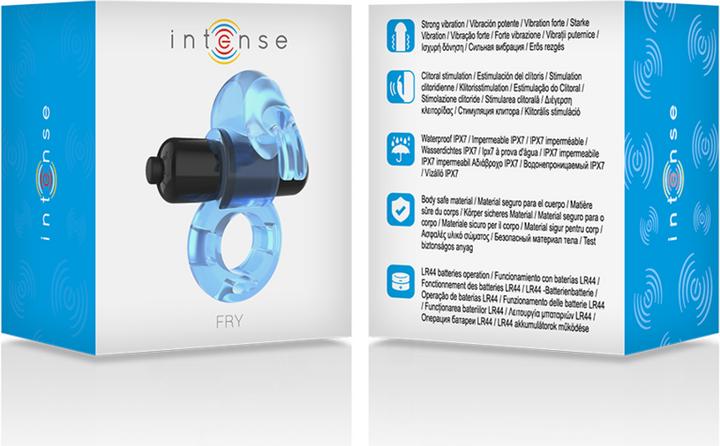 Image du produit Intense Fry Rechargeable Et Anneau Vibrant Bleu (7 cm)