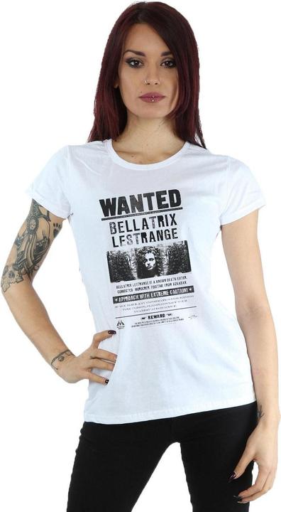 Actual product image Womens/Ladies Bellatrix Lestrange Wanted Poster Cotton T-Shirt (XXL)