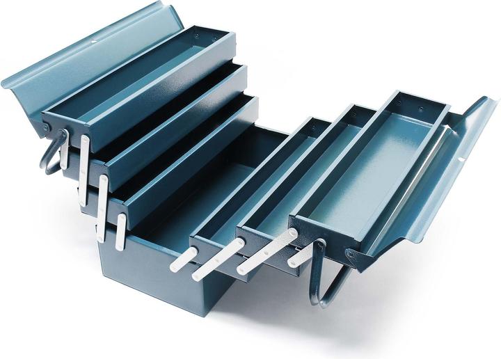 Actual product image Wiltec Tool Box with 7 Compartments Made of Cold Rolled Steel 530 x 200 x 250 mm