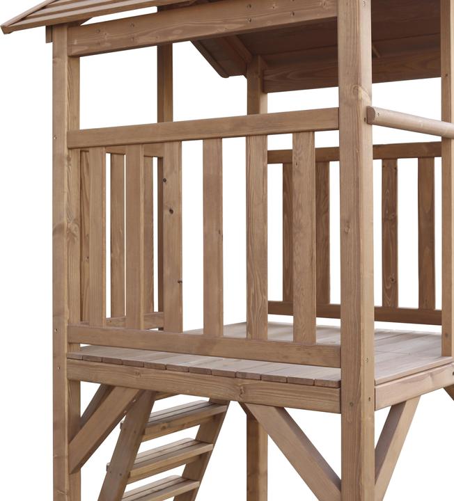 Produktbild Axi Beach Tower Spielturm mit Doppelschaukel Braune - Graue Rutsche