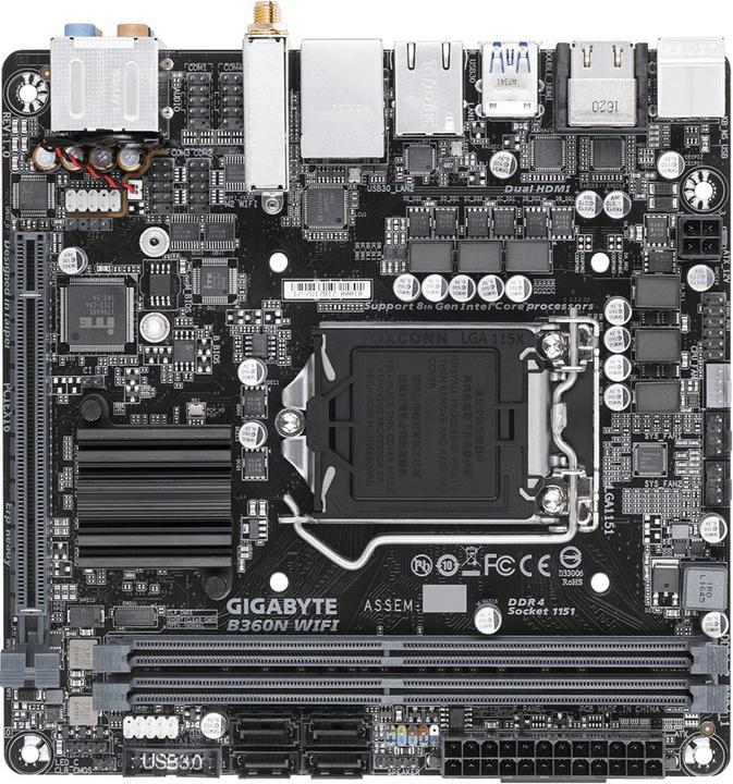 Gigabyte B360N WIFI (LGA 1151, Intel B360 Express, Mini-ITX)