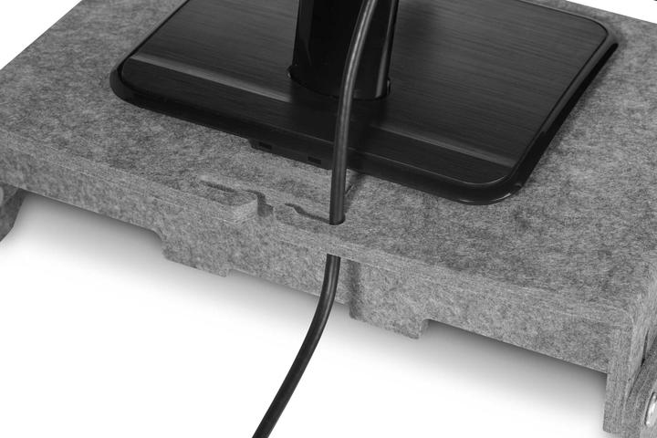 Actual product image Bakker Elkhuizen monitor stand Q-Riser 110 Circular, gray retail (Table, 17.01")
